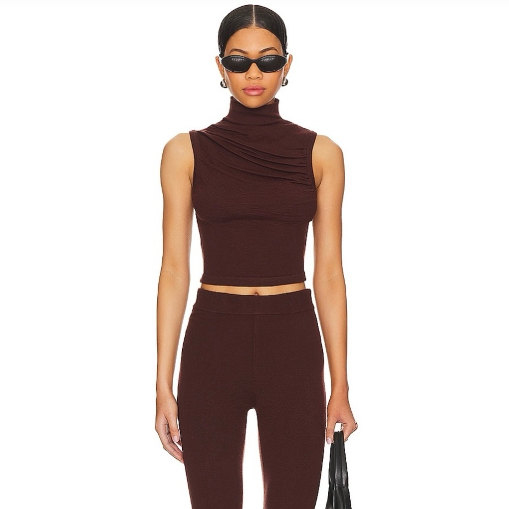 Majorelle Nanali Women's Brown Cropped Turtleneck Small